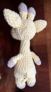 Crocheted Yellow and Tan Giraffe Plushie Stuffed Animal