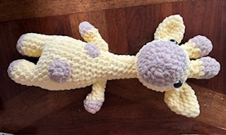 Crocheted Yellow and Tan Giraffe Plushie Stuffed Animal